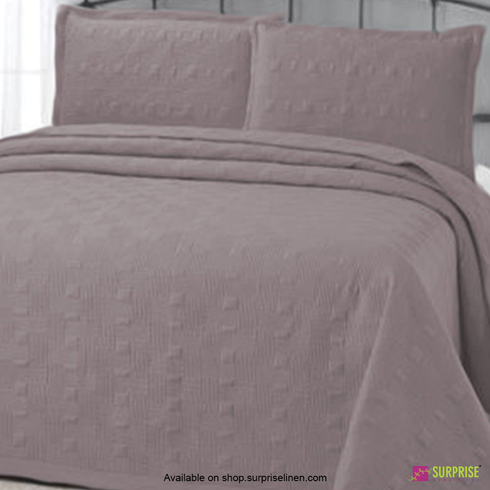 Surprise Home - Elegance 3 Pcs Quilted Bed Cover Set (Nickel)