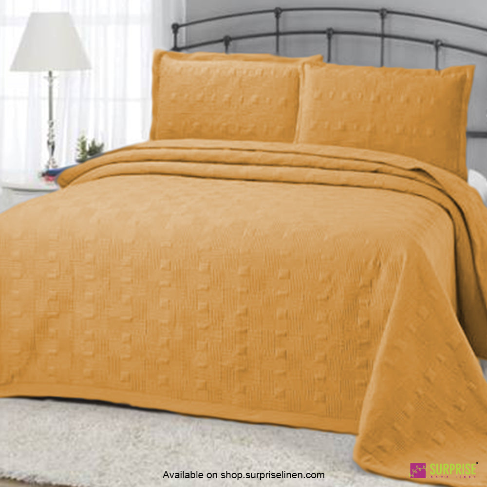 Surprise Home - Elegance 3 Pcs Quilted Bed Cover Set (Mineral Yellow)