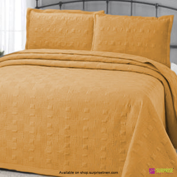 Surprise Home - Elegance 3 Pcs Quilted Bed Cover Set (Mineral Yellow)