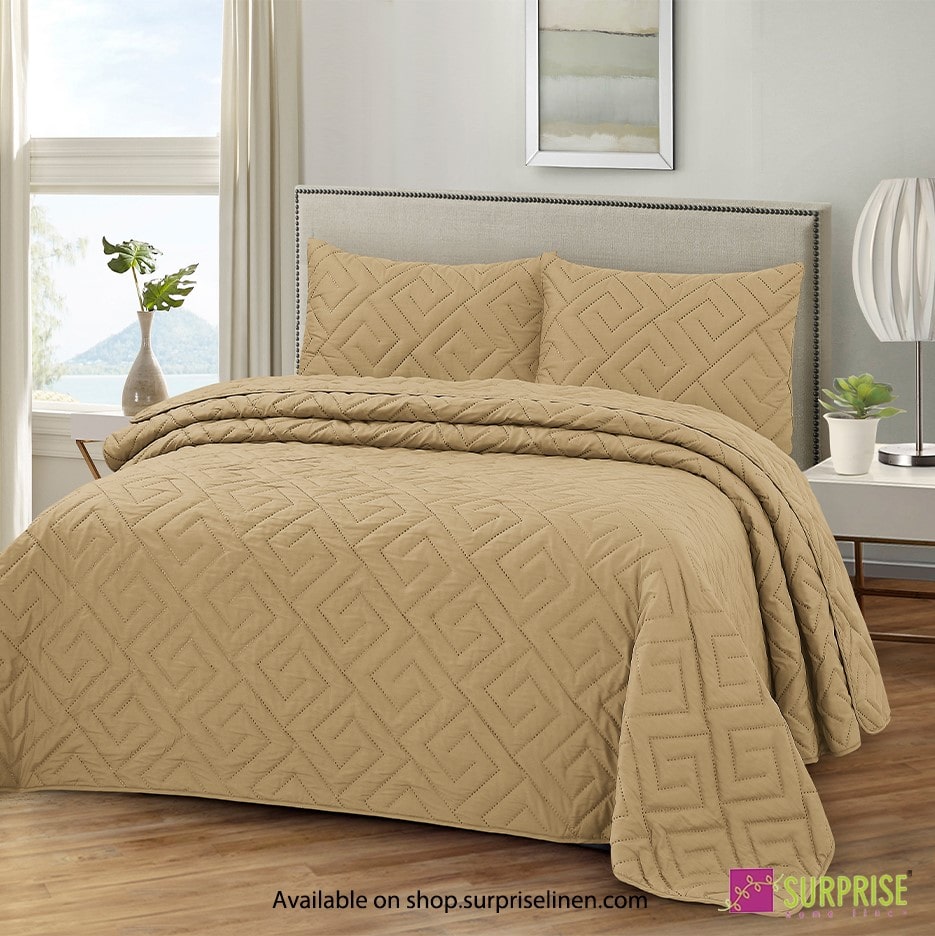 Surprise Home - Everyday Essentials D'Lux 3 Pcs Bedcover Set (New Wheat)