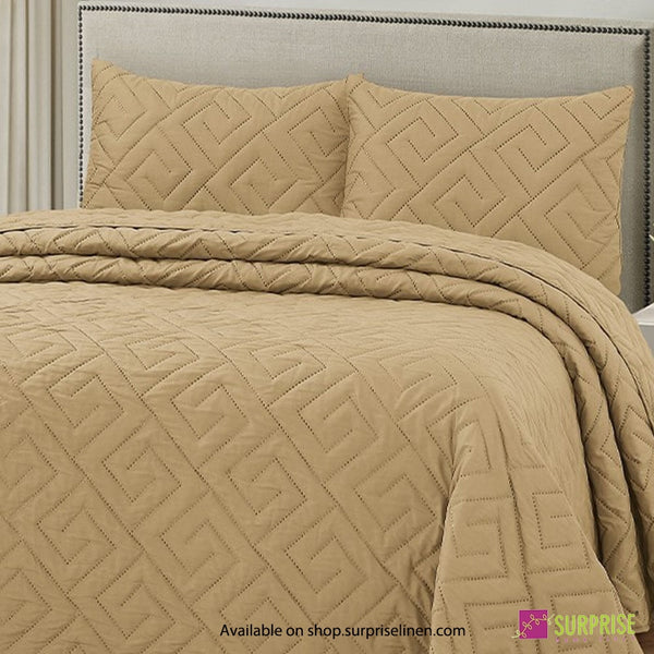 Surprise Home - Everyday Essentials D'Lux 3 Pcs Bedcover Set (New Wheat)
