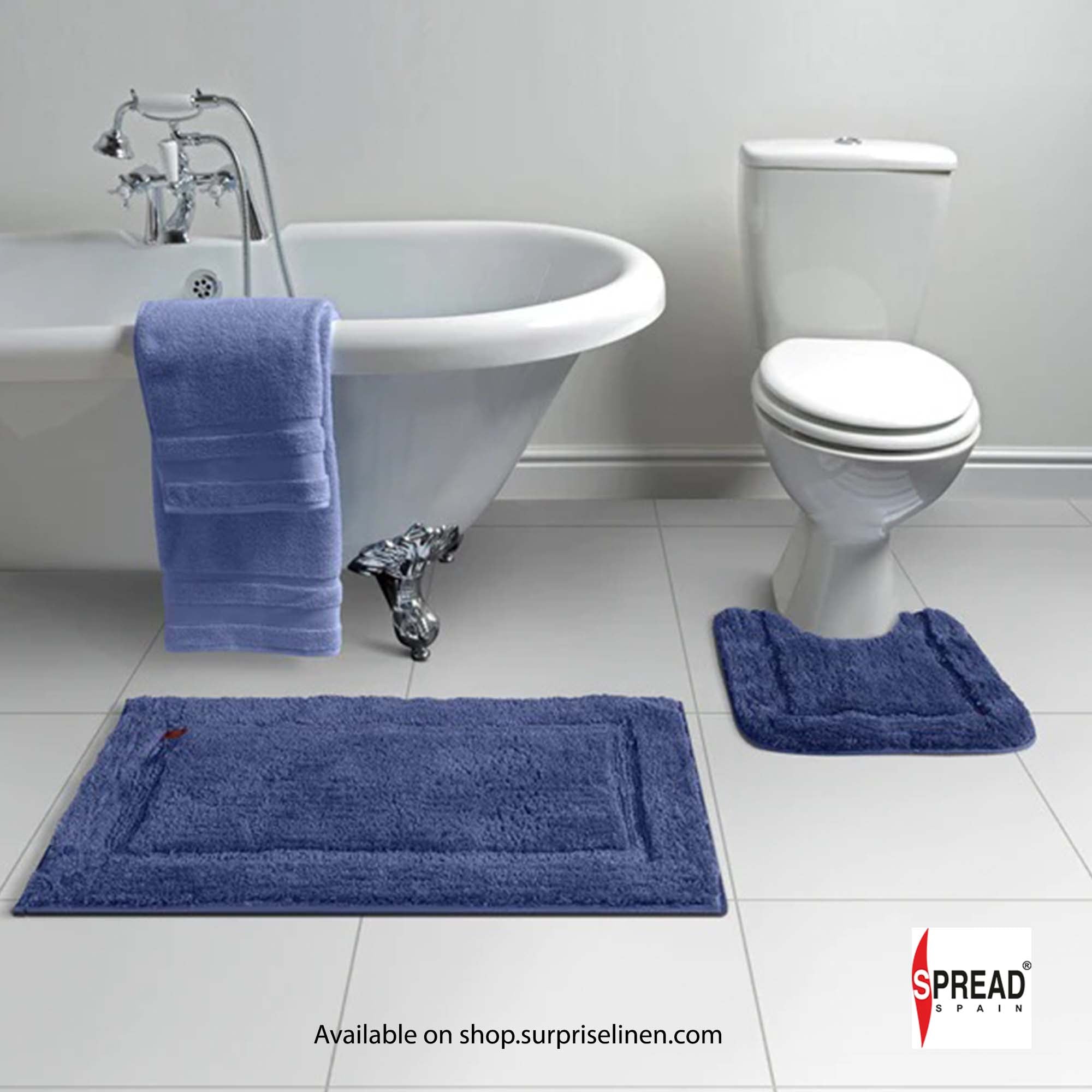 Spread Spain - Superba Luxury Bath Mats (Navy Blue)