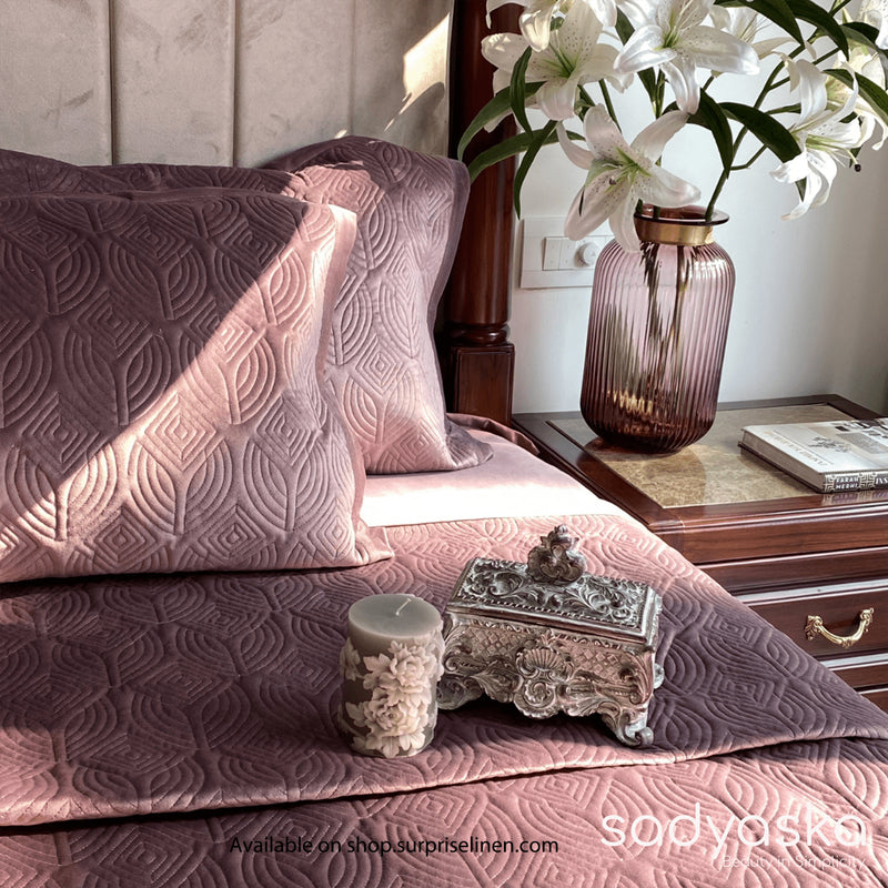 Sadyaska - Velvet Collection Dolce Bed Cover Set (Lilac)