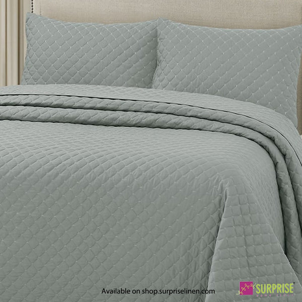 Surprise Home - Everyday Essentials Premium Quilted Swiss 3 Pcs Bedcover Set (Moonmist)