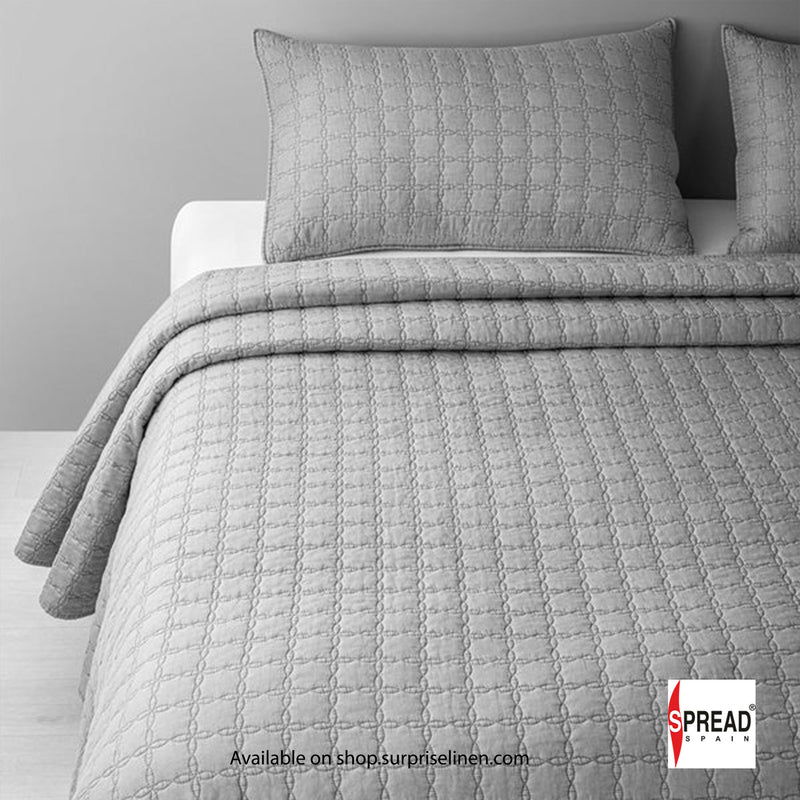 Spread Spain - Coastal 100% Stonewashed Cotton Bedcover Set (Dawn Grey)