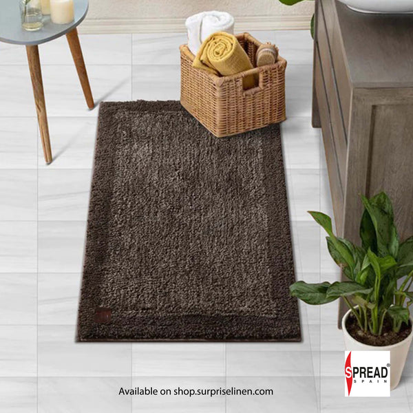 Spread Spain - Bubble Thick & Plush Bath Mats (Black / Earth Grey)