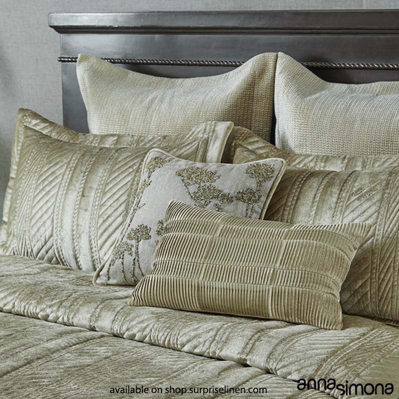 Anna Simona - Opera 7 Pcs Velvet Bed Cover Set