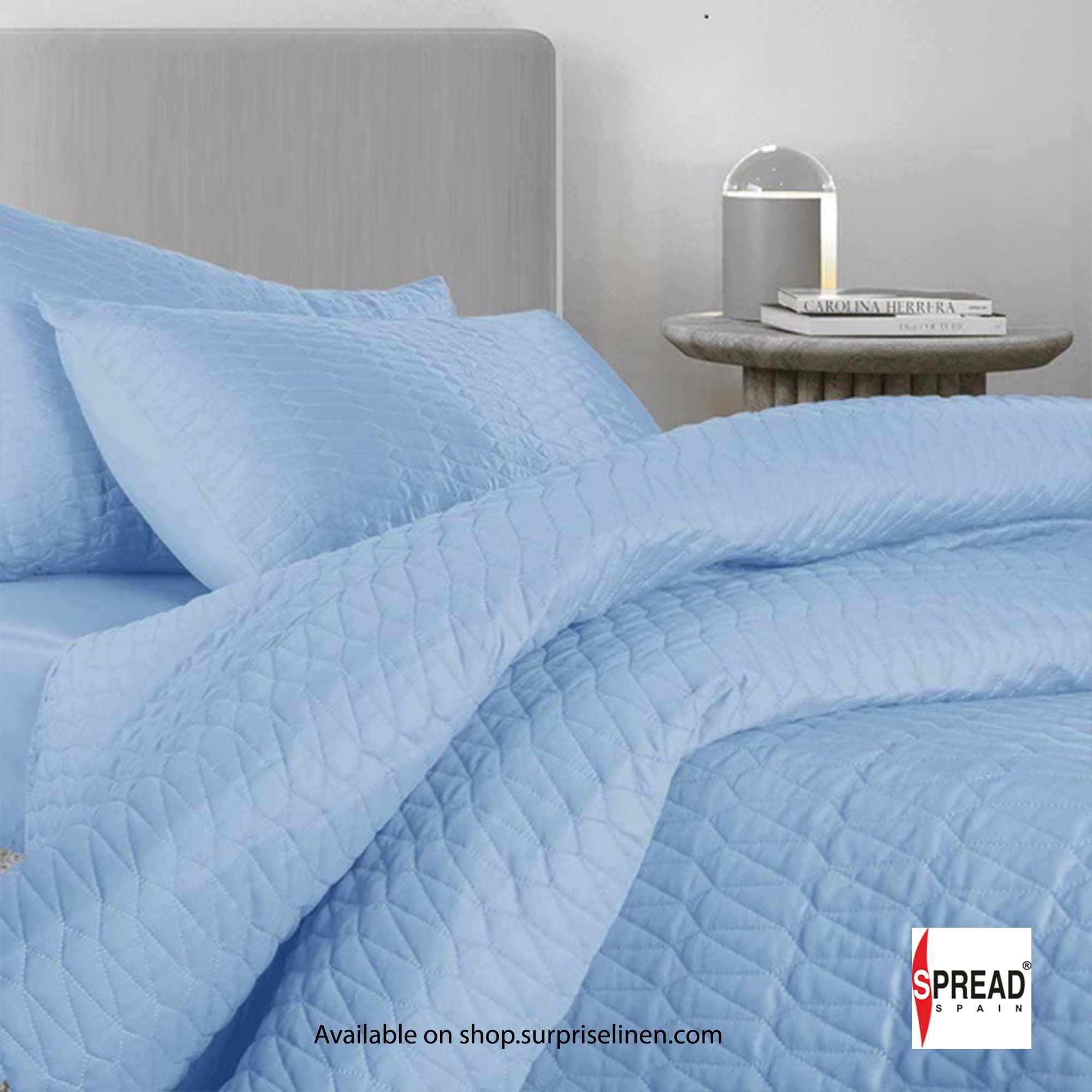 Spread Spain - Crystal Day And Night 3 Pcs Bed Cover Set (Celestial Blue)