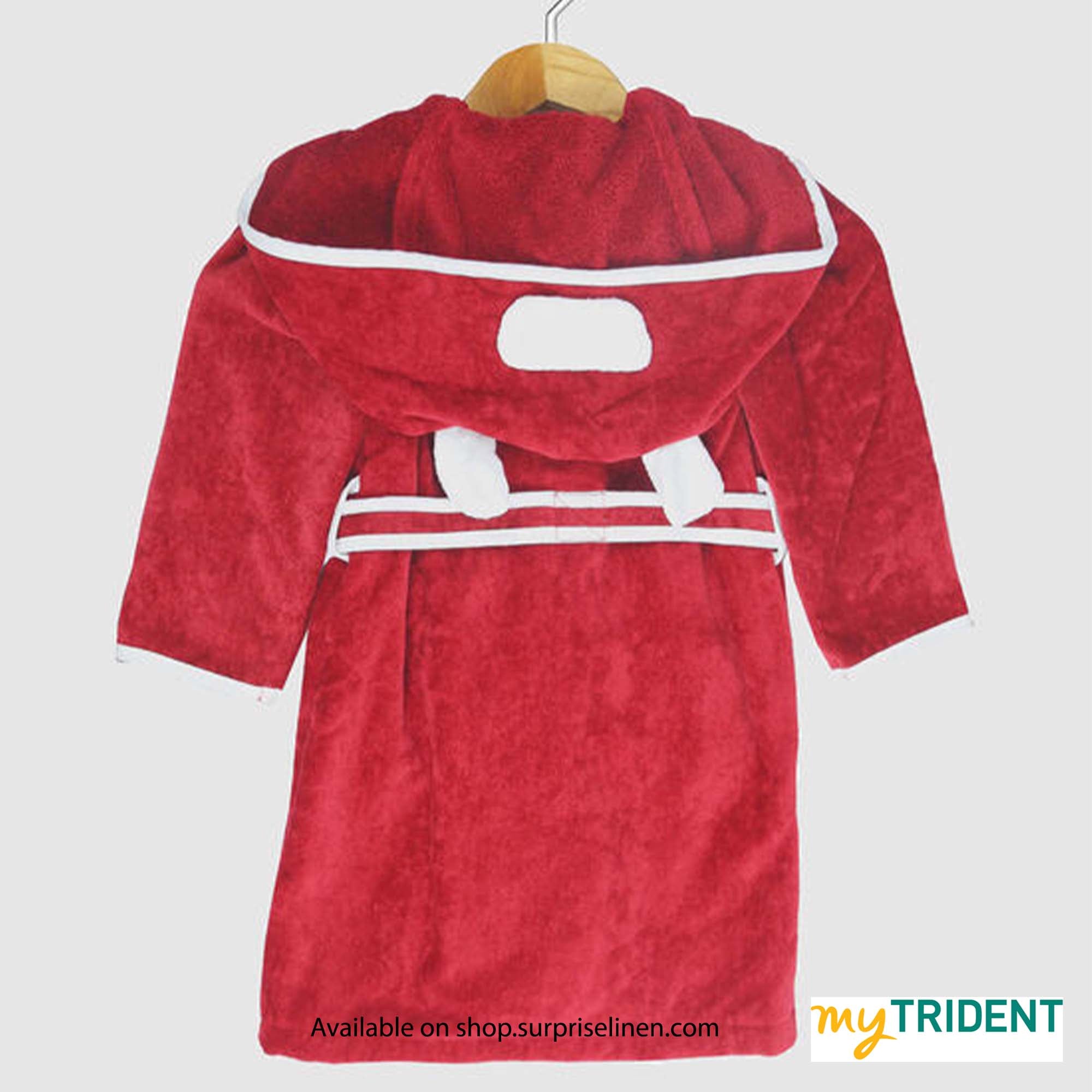 Trident - Curious Mind Kids Hooded Bathrobe (Burgundy)