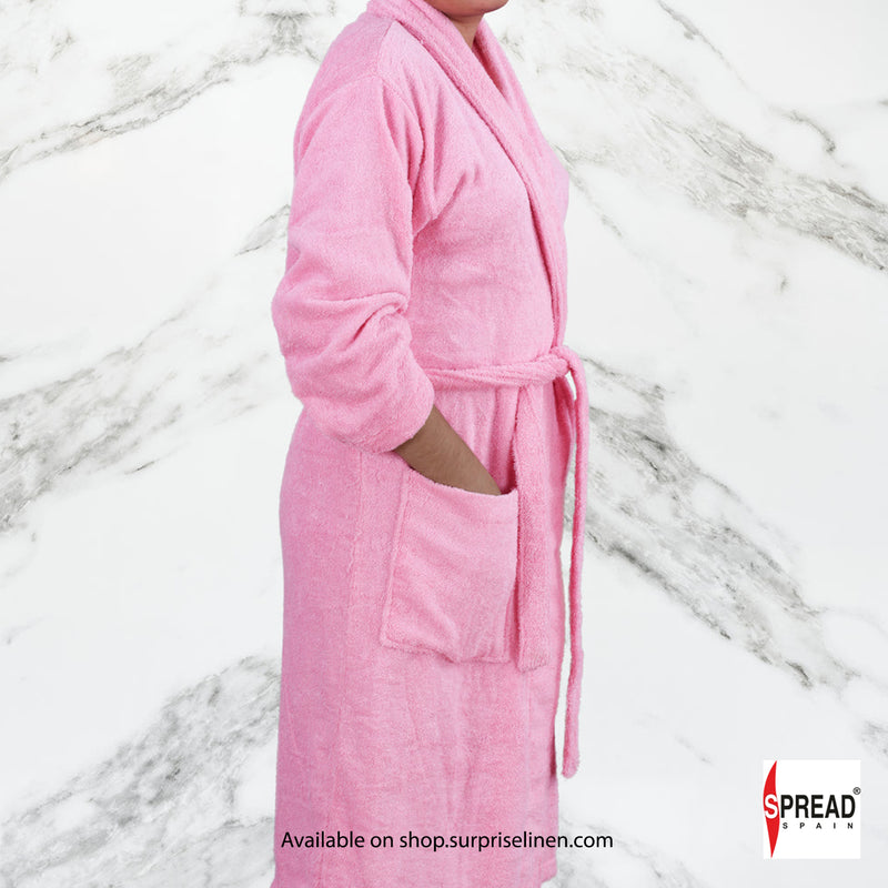 Spread Spain - One Size Bathrobe with Customizable Initials (Pink)