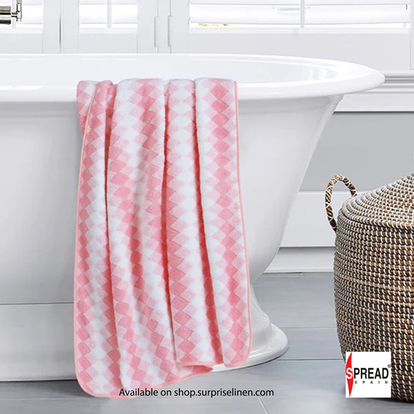 Spread Spain - Cubix 100% Cotton Super Soft & High Absorbent Towels (Pink)