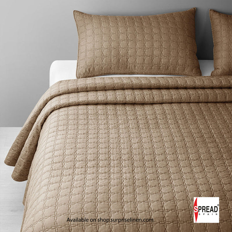 Spread Spain - Coastal 100% Stonewashed Cotton Bedcover Set (Tapioca)
