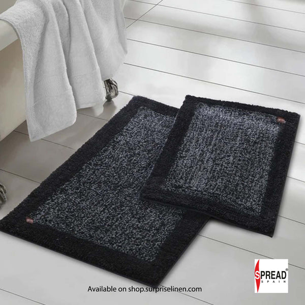 Spread Spain - Bubble Thick & Plush Bath Mats (Black / Dark Grey)