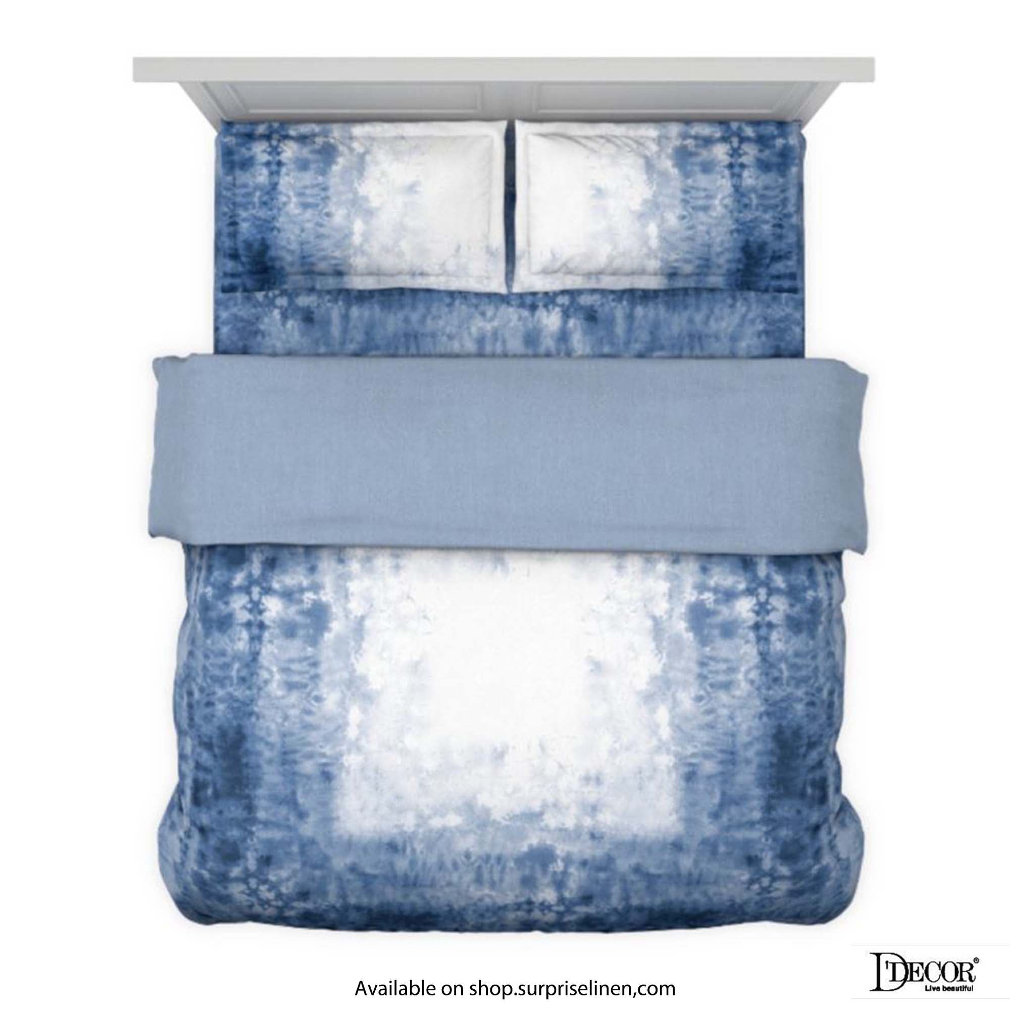 D'Decor - Esteem Ombre Gradiance 100% Cotton 4 Pc Bed in a Bag Set (Blue)