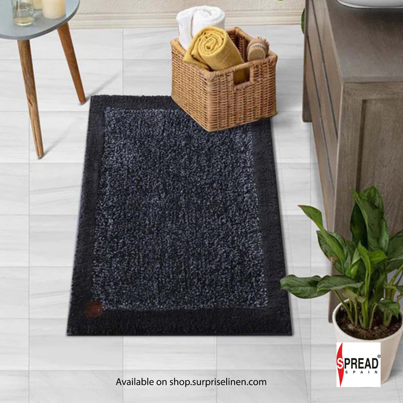 Spread Spain - Bubble Thick & Plush Bath Mats (Black / Dark Grey)