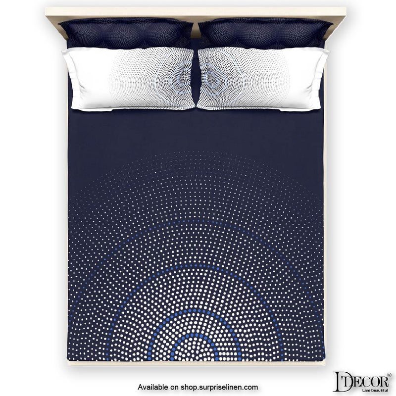 D'Decor- Techno Collection Vector Black Bed Sheet Set