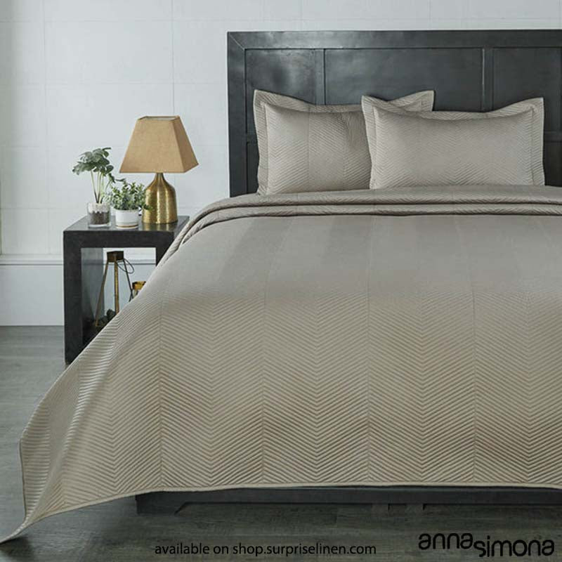 Anna Simona - Chevron Bed Cover Set (Sand)