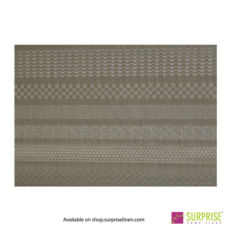 Surprise Home - Bio Plastic Textured Table Mats Set of 6 Pcs (Pastel Gray)