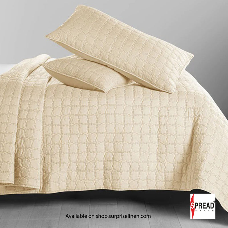 Spread Spain - Coastal 100% Stonewashed Cotton Bedcover Set (Butter Scotch)