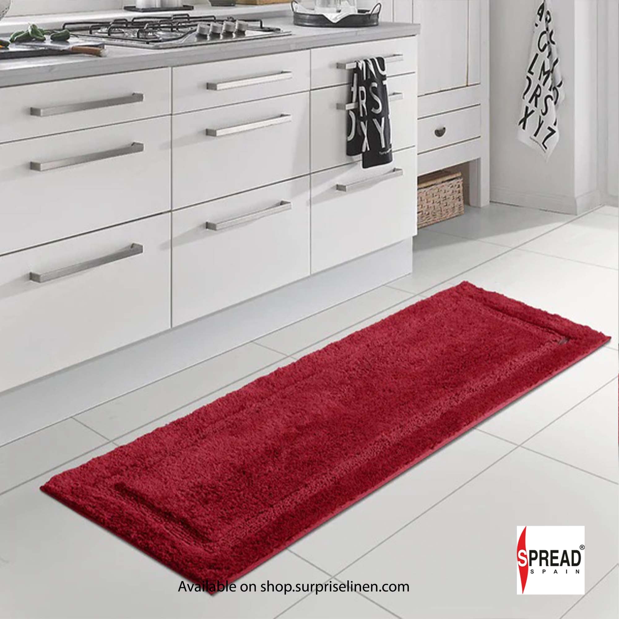 Spread Spain - Superba Luxury Bath Mats (Focus Red)