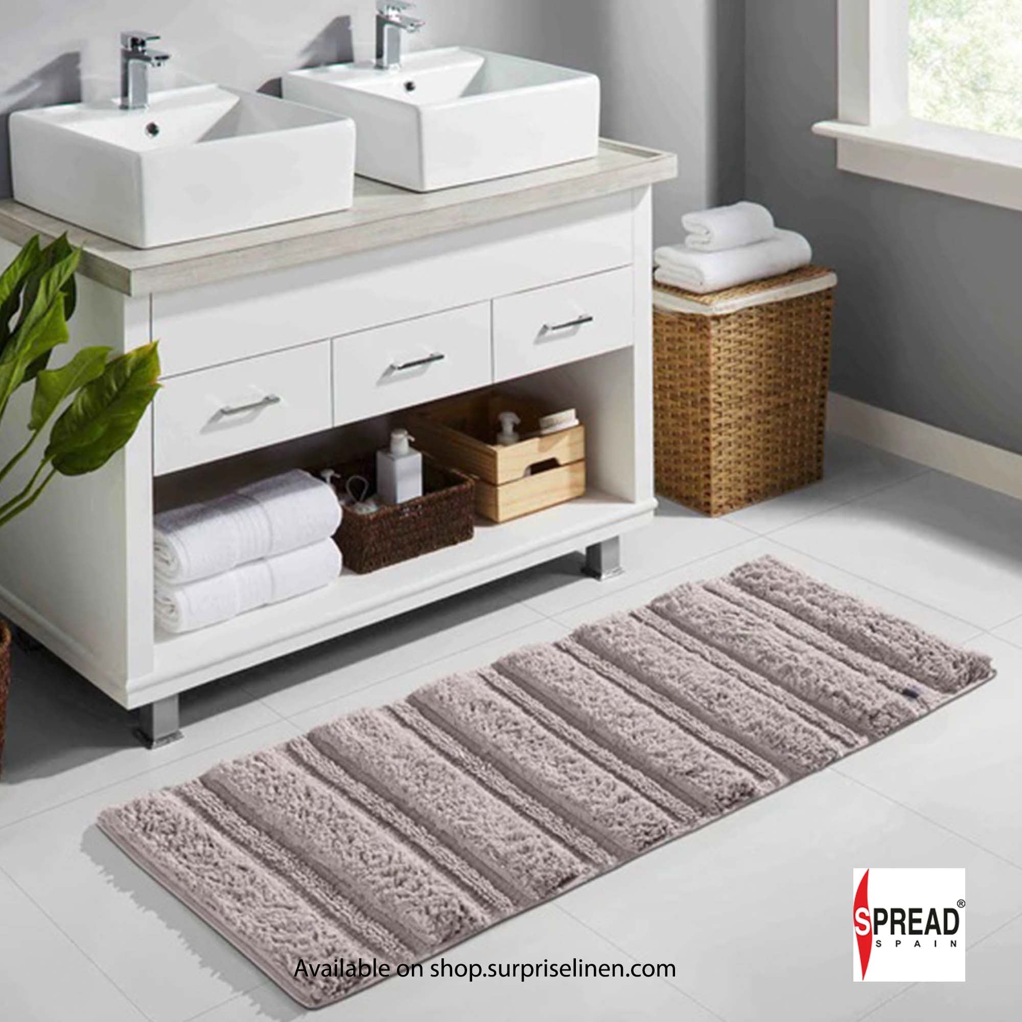 Spread Spain - Resort Luxurious Bath Mats (Cobble Stone)