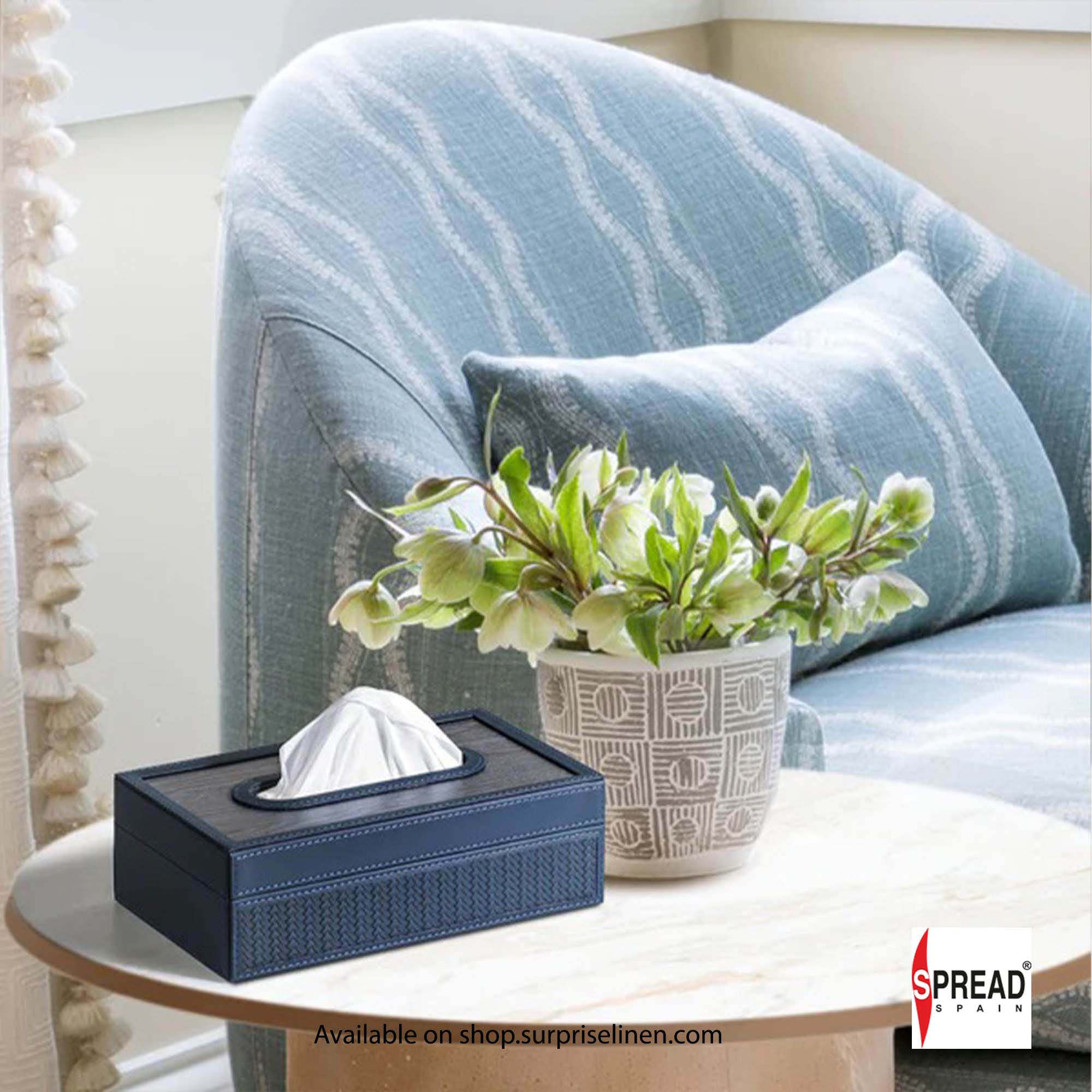 Spread Spain - Riggiani Collection Tissue Box (Midnight Navy)