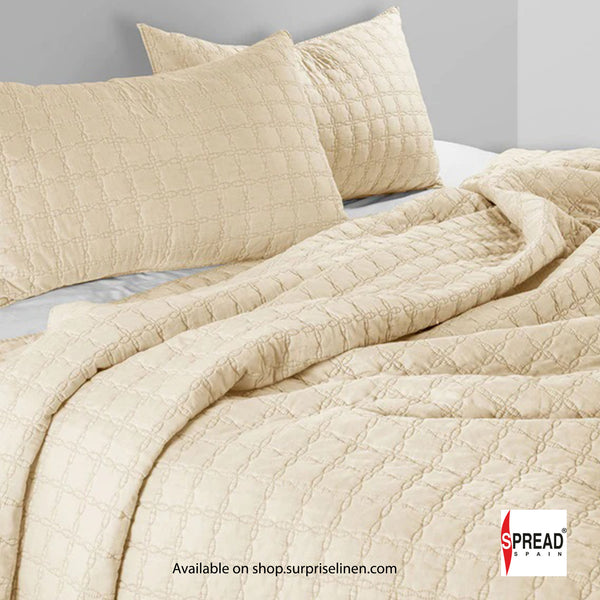 Spread Spain - Coastal 100% Stonewashed Cotton Bedcover Set (Butter Scotch)