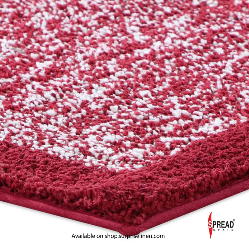 Spread Spain - Bubble Thick & Plush Bath Mats (Red / Ivory)