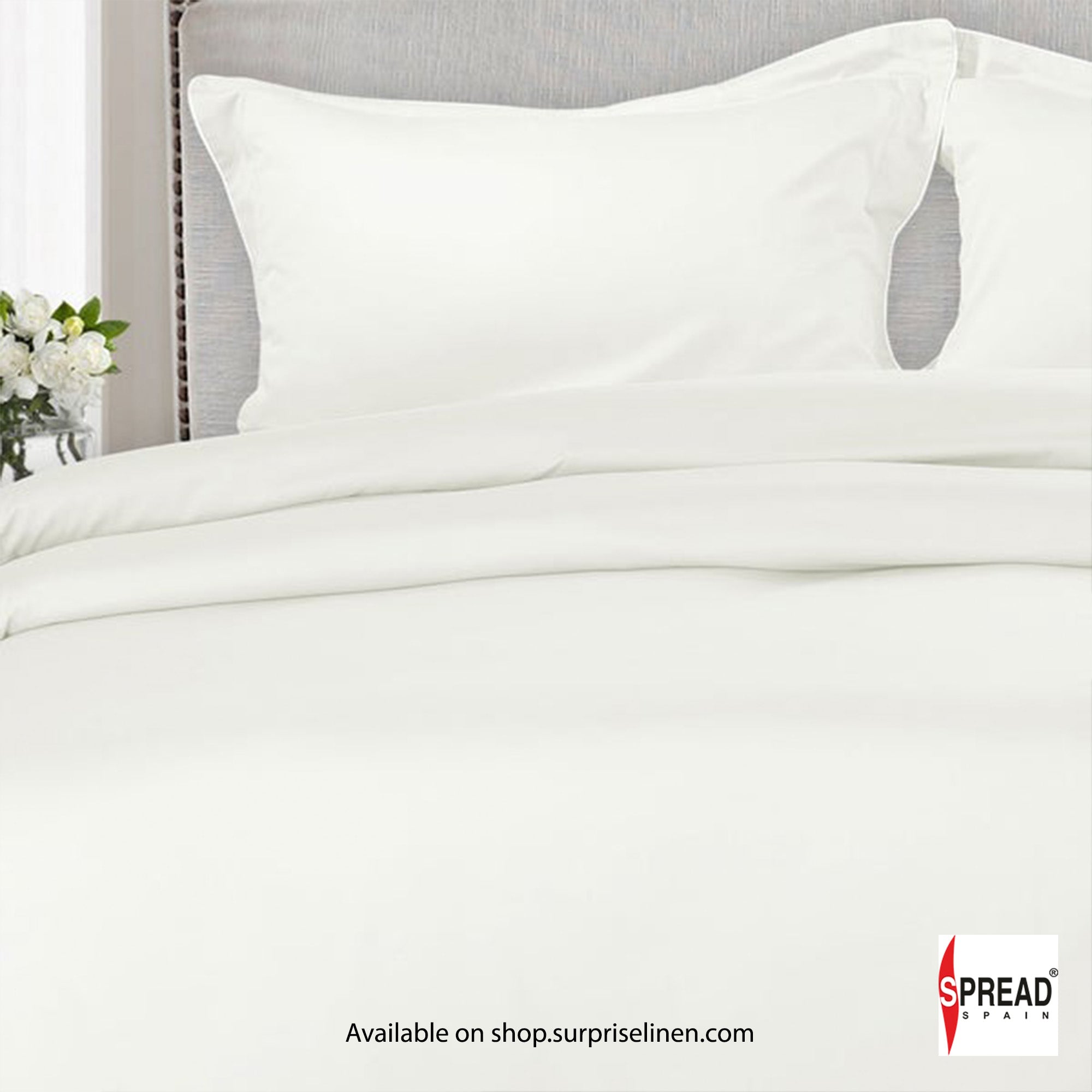 Spread Spain - The Italian Collection 500 Thread Count Cotton Bedsheet Set (Vanilla)