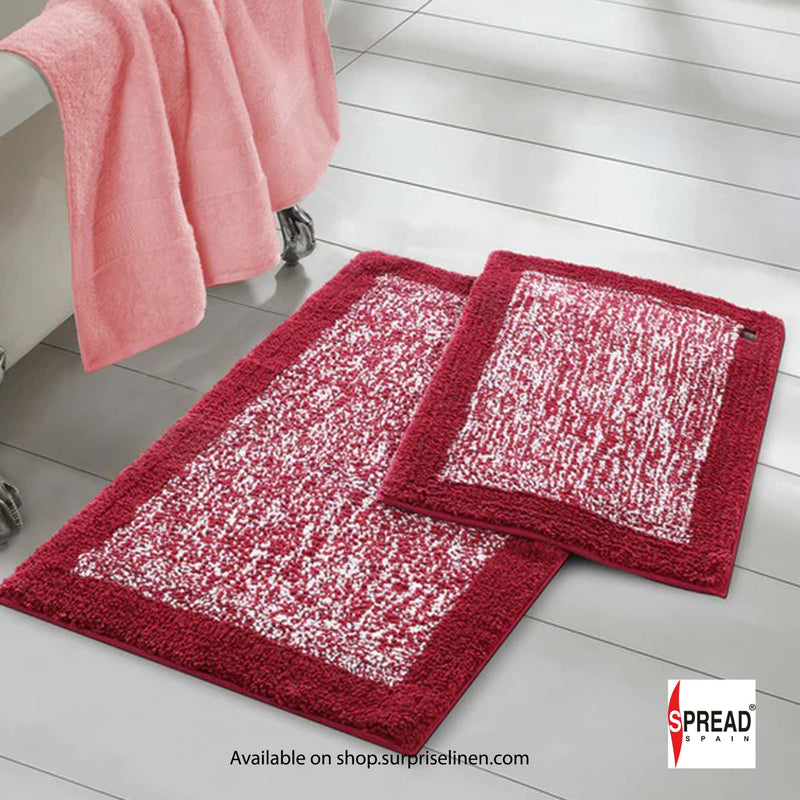 Spread Spain - Bubble Thick & Plush Bath Mats (Red / Ivory)
