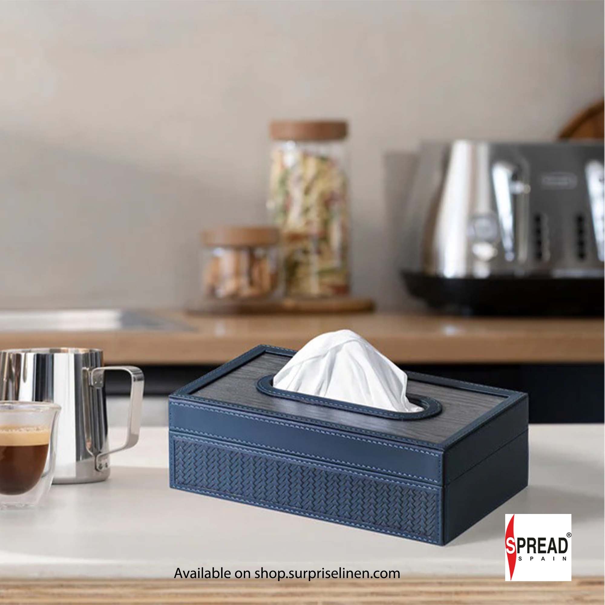 Spread Spain - Riggiani Collection Tissue Box (Midnight Navy)