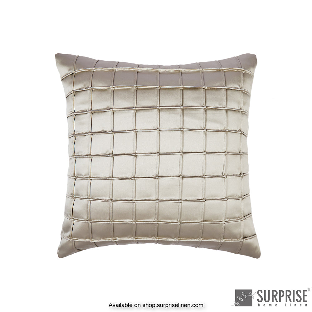 Surprise Home - Satin Waffle Cushion Cover (Silver)