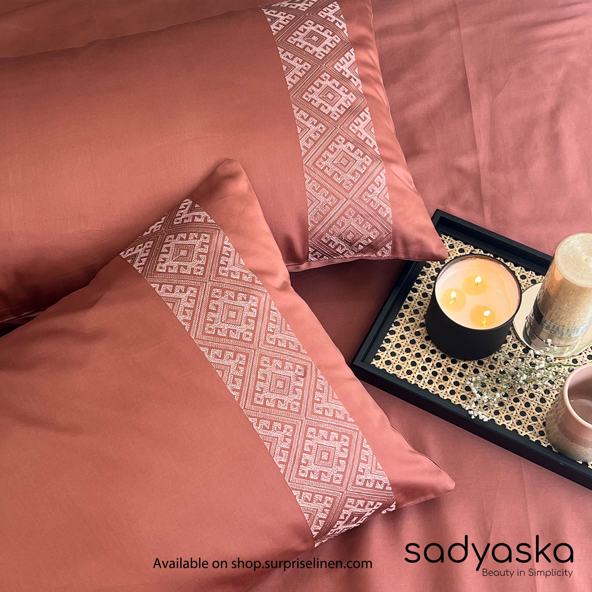 Sadyaska - Dream Collection Arcane Bedsheet Set (Terracota)