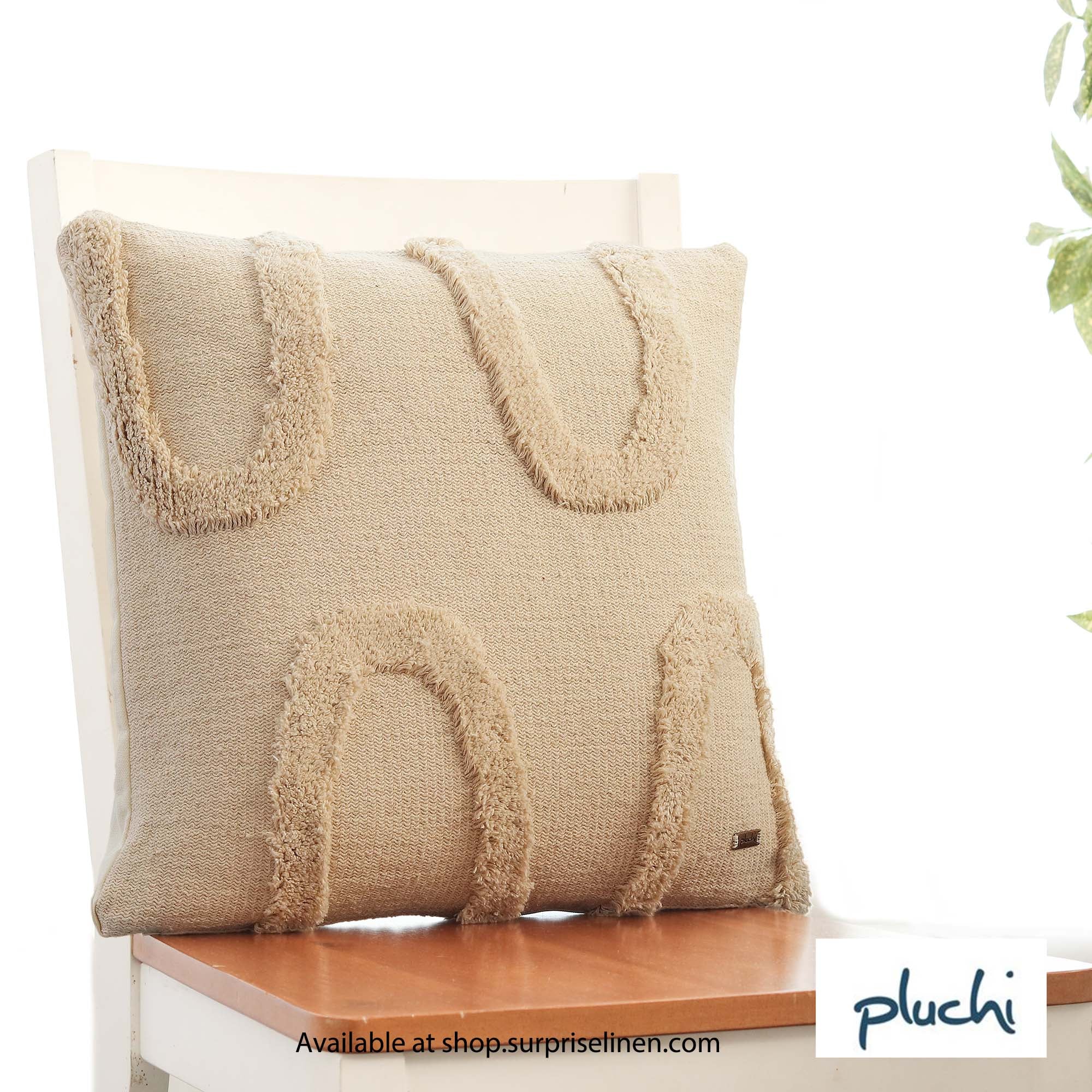 Pluchi - Curve Cushion Cover (Ivory)