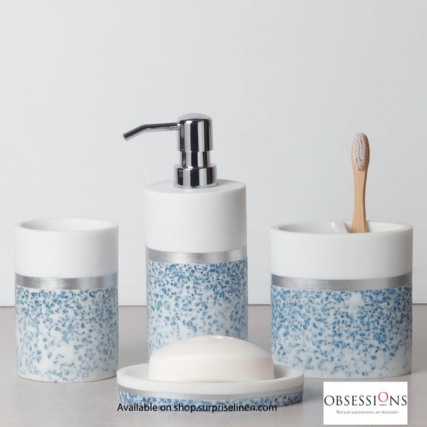 Obsessions - Alvina Collection Luxury Bathroom Accessory Set (Blue)