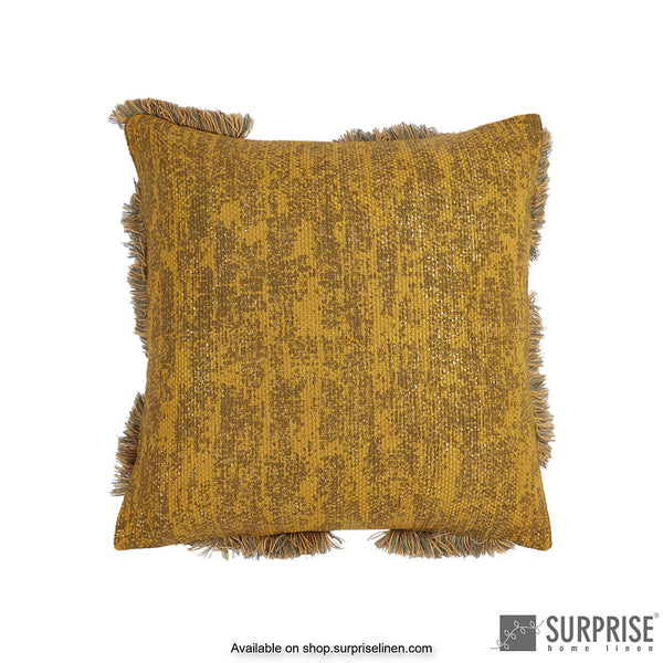 Surprise Home - Fringe Cushion Cover (Mustard)