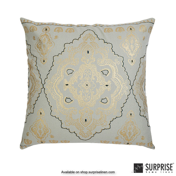 Surprise Home - Foil Mandala 45 x 45 cms Designer Cushion Cover (Green)