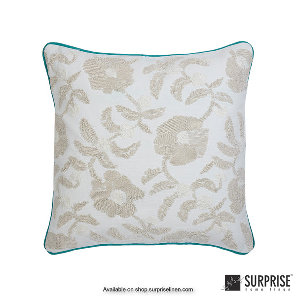 Surprise Home - Summer Elegance 40 x 40 cms Designer Cushion Cover (Blue)