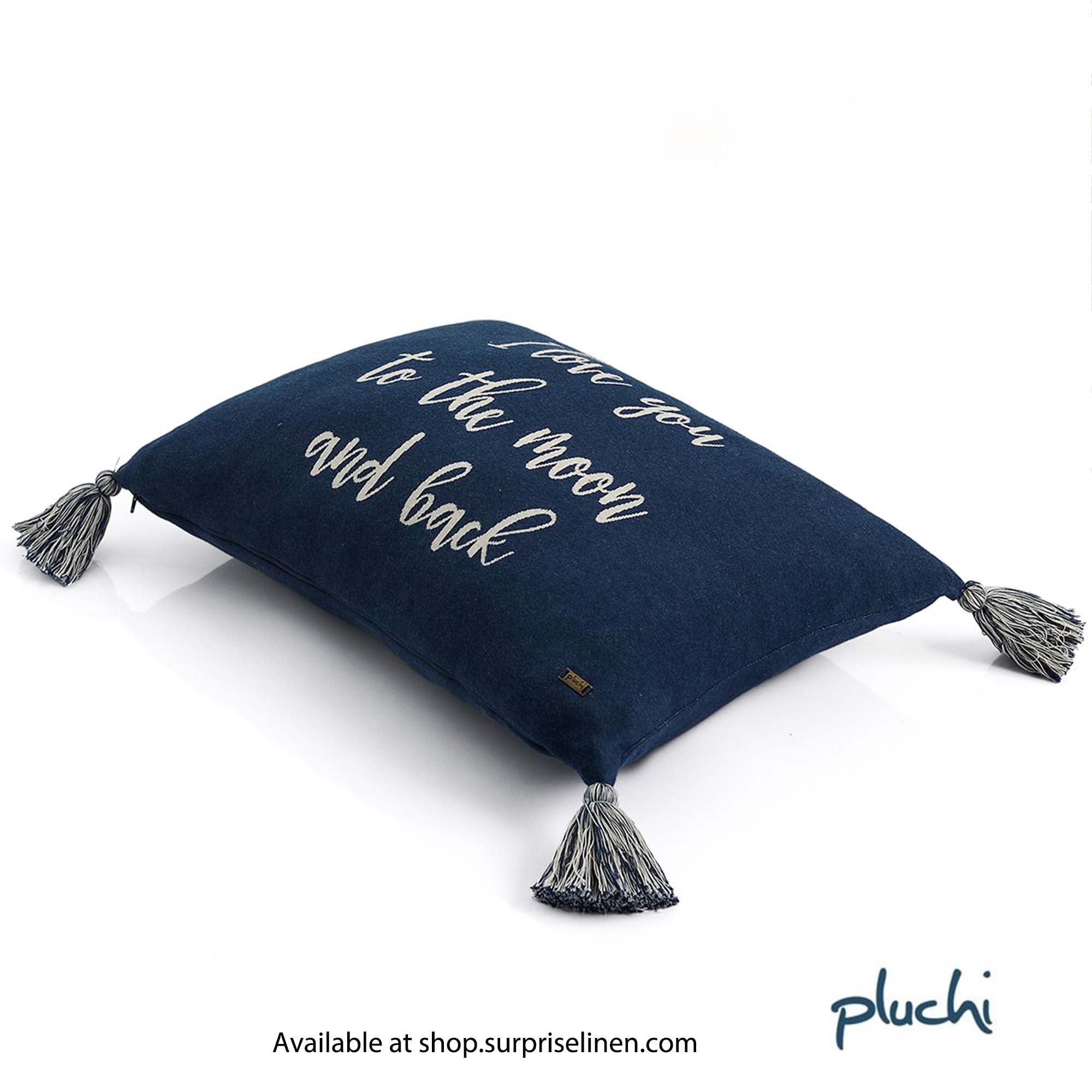 Pluchi - I Love You to The Moon & Back Cushion Cover (Blue)