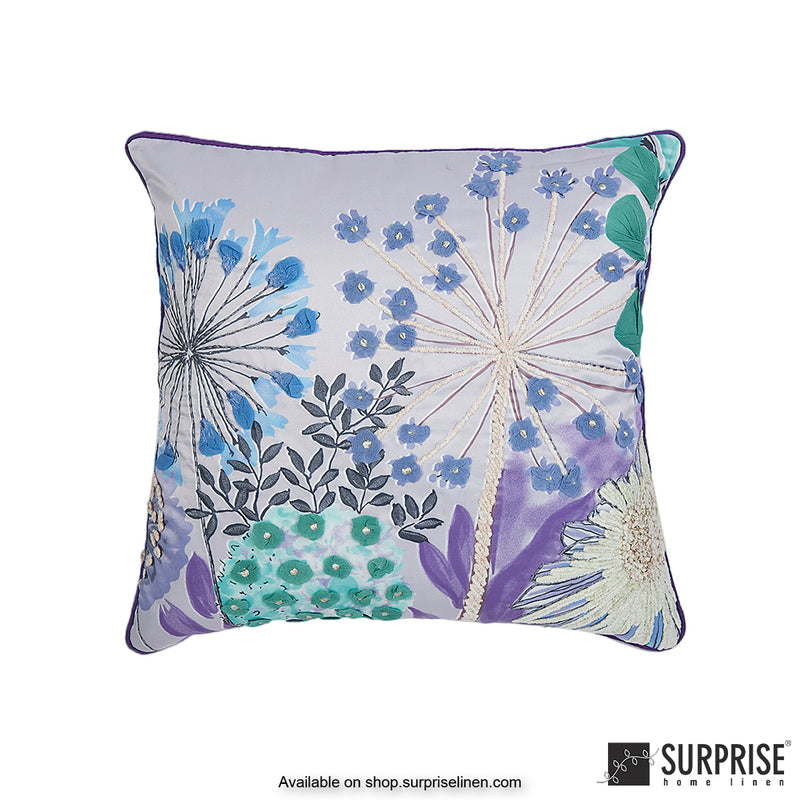 Surprise Home - Dandellion 40 x 40 cms Designer Cushion Cover (Purple)