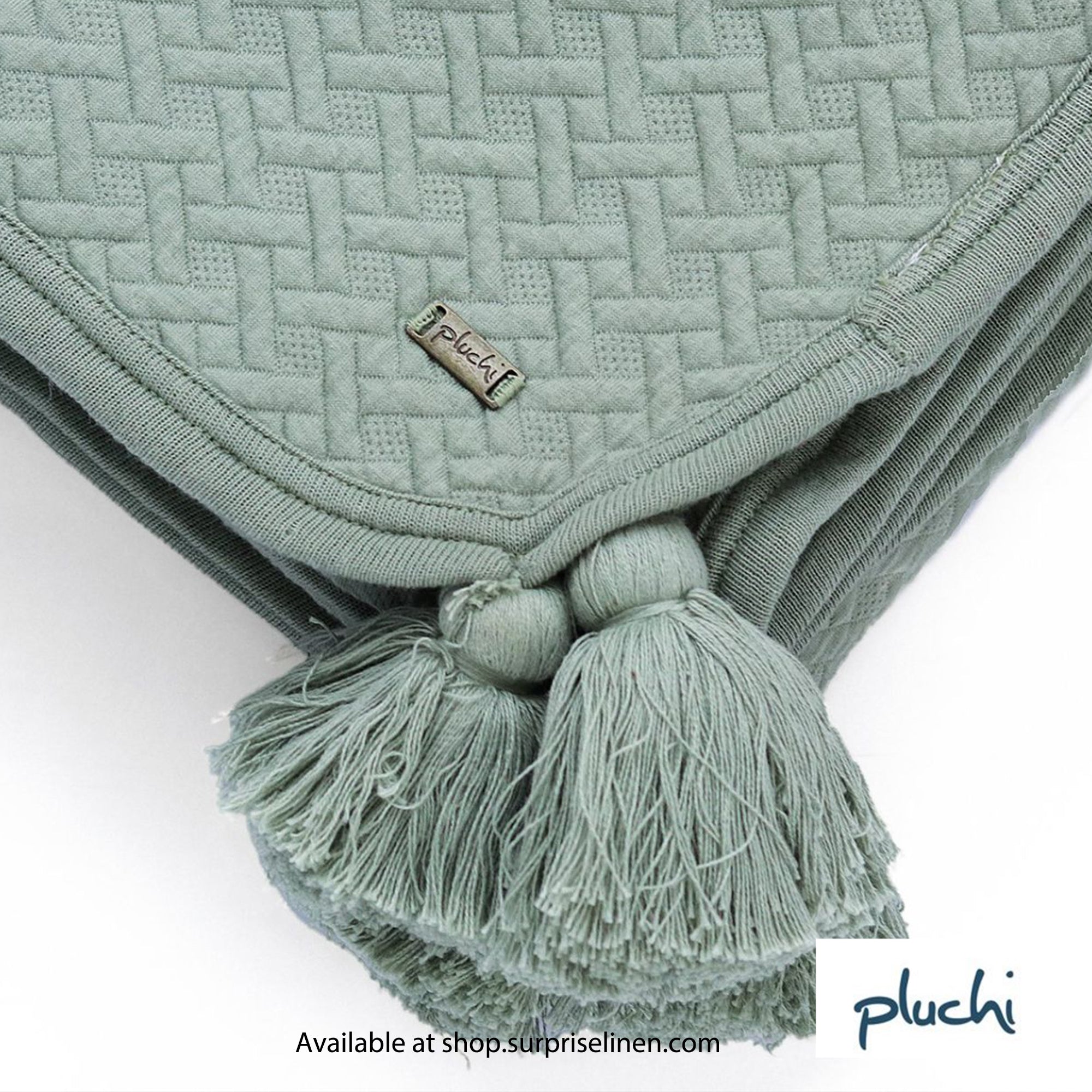 Pluchi - Taylor Cotton Knitted 6 Pcs Bedcover Set (Pistachio Green)