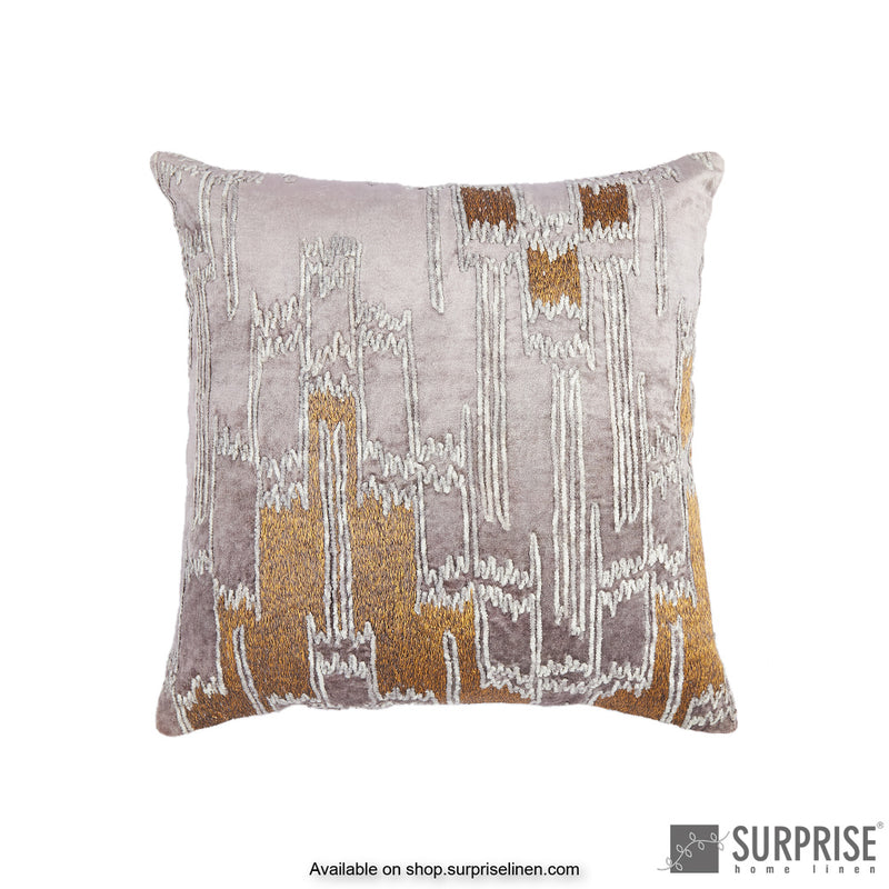 Surprise Home - Velvet Manhattan Cushion Cover (Grey)