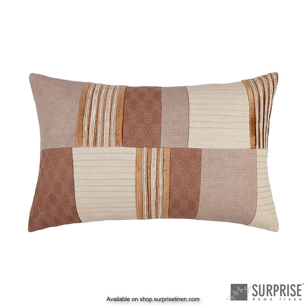Surprise Home - Modern Stripe Cushion Cover (Brown)
