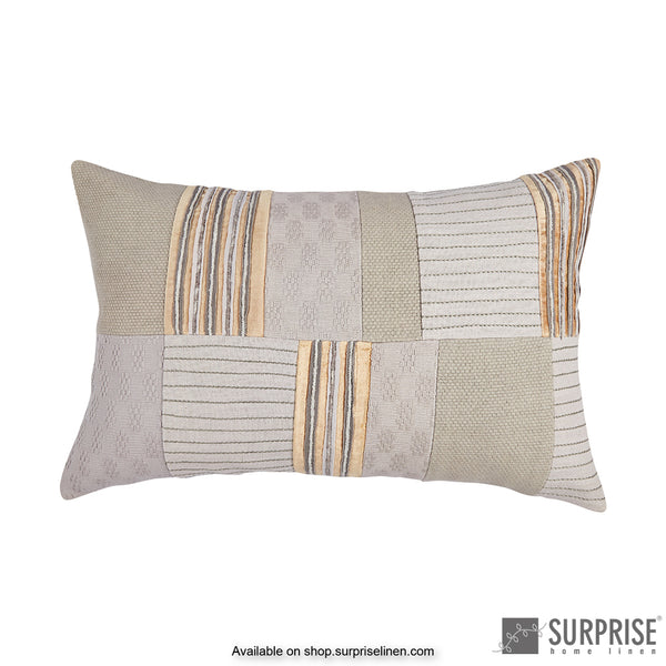 Surprise Home - Modern stripe Cushion Cover (Grey)