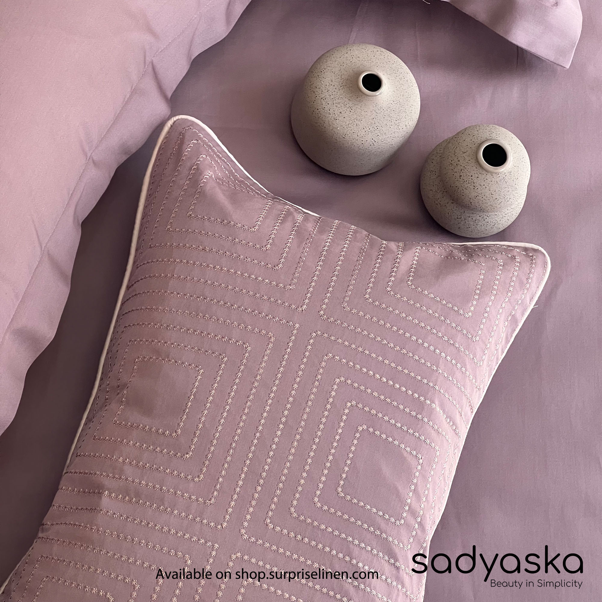 Sadyaska - Treasure Collection Cubicle Bedsheet Set (Old Rose)