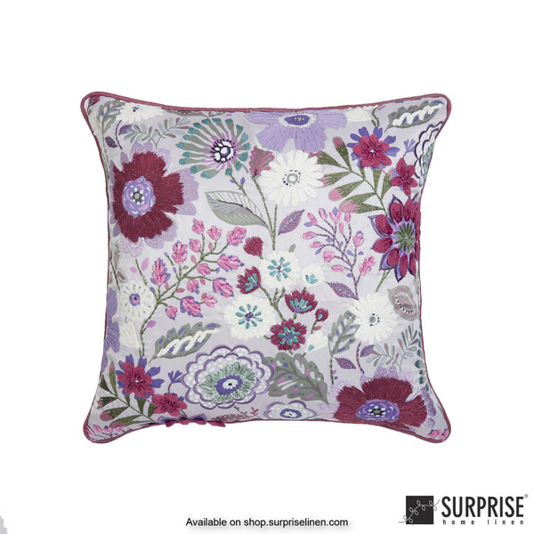Surprise Home - Sunflower 40 x 40 cms Designer Cushion Cover (Purple)