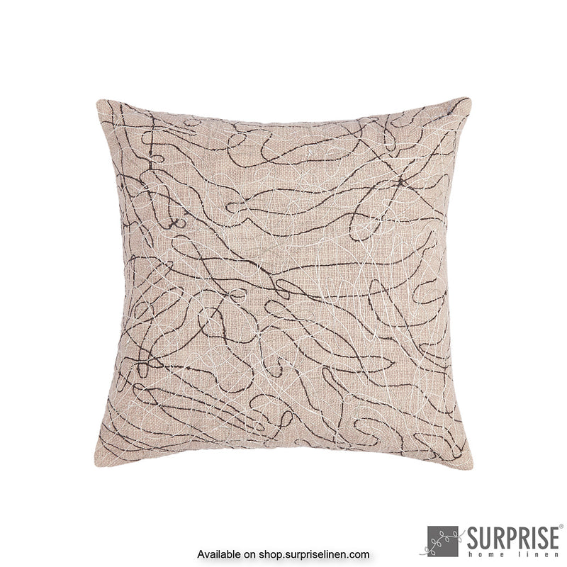 Surprise Home - Scribbles Cushion Cover (Light Brown)