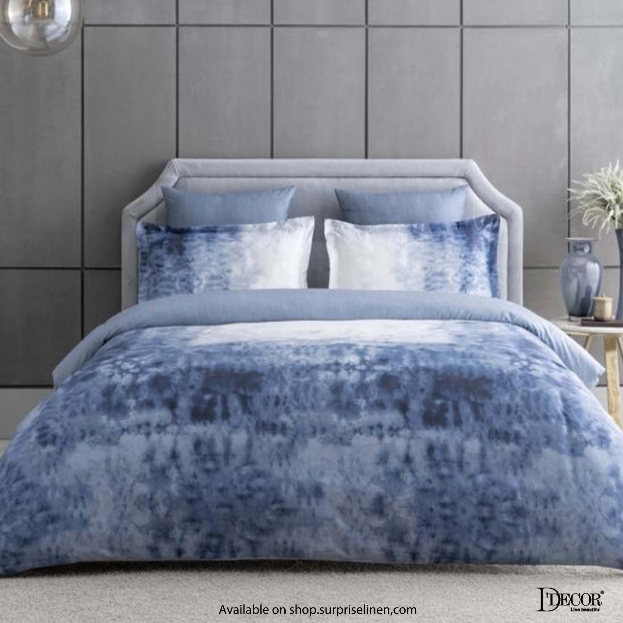 D'Decor - Esteem Ombre Gradiance 100% Cotton 4 Pc Bed in a Bag Set (Blue)