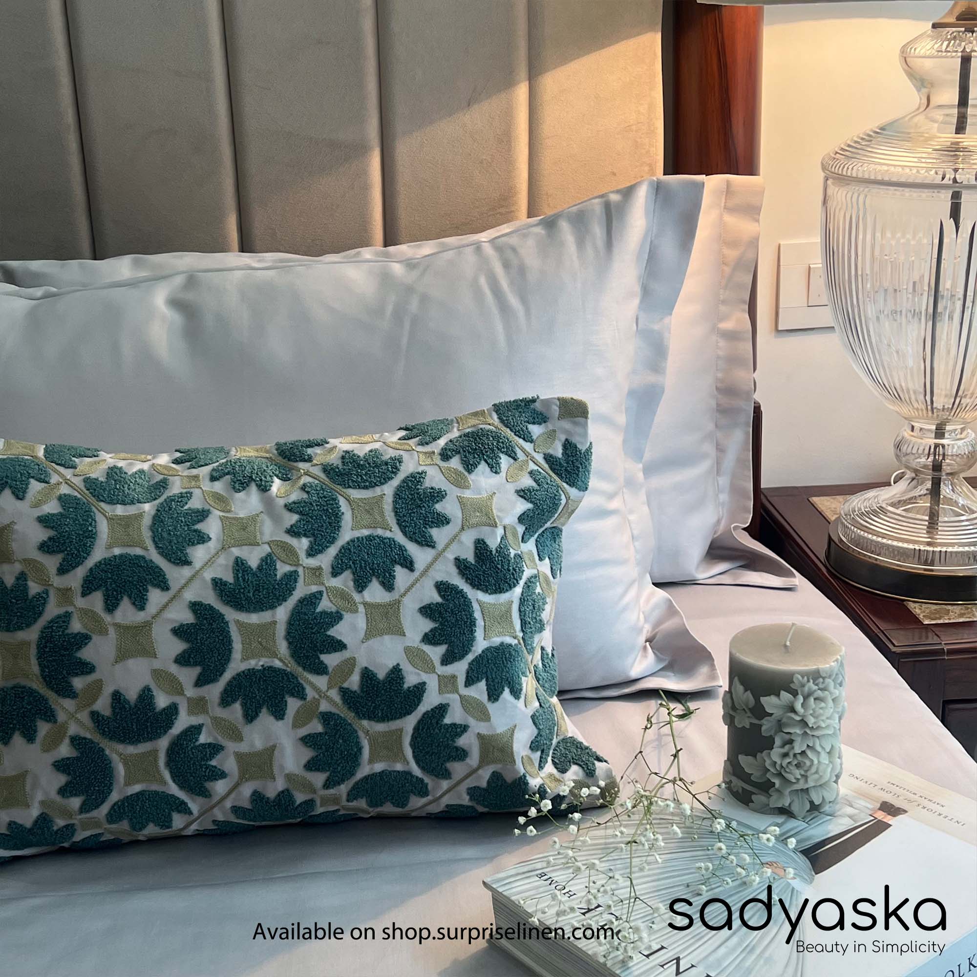 Sadyaska - Treasure Collection Mariana Bedsheet Set (Pearl Grey)