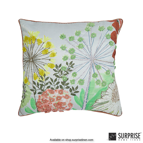 Surprise Home - Dandellion 40 x 40 cms Designer Cushion Cover (Green)